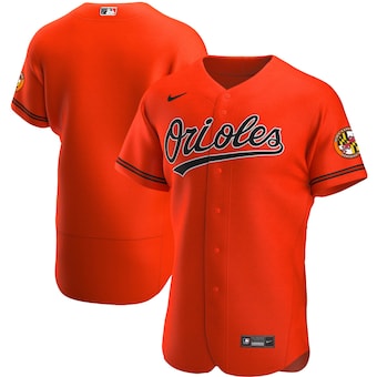 mens nike orange baltimore orioles alternate authentic team 